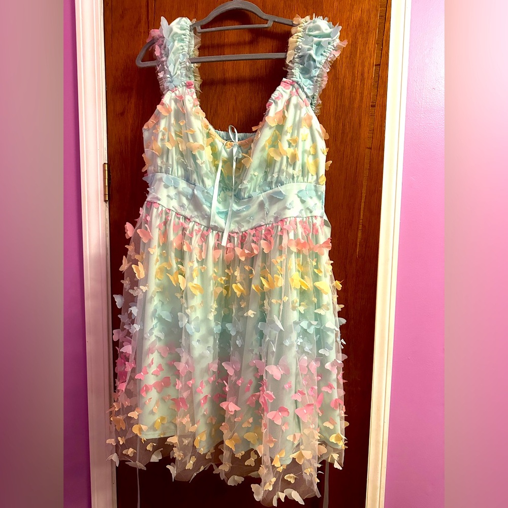Women’s butterfly pastel dress